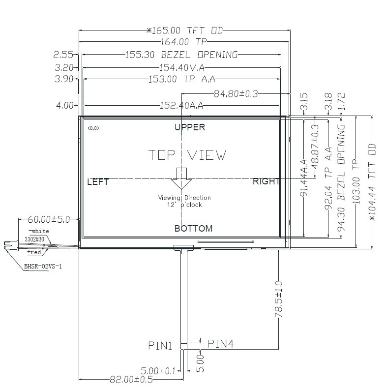 YTS700RLAI02100T Display LCD Display TFT Yes Optoelectronics LTD